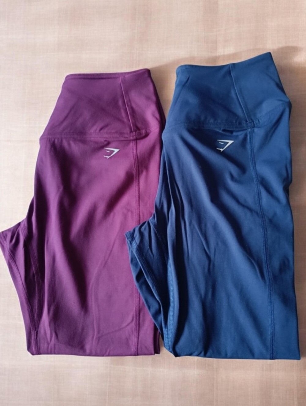 Gymshark Duo Crossover Leggings - Plum & Navy